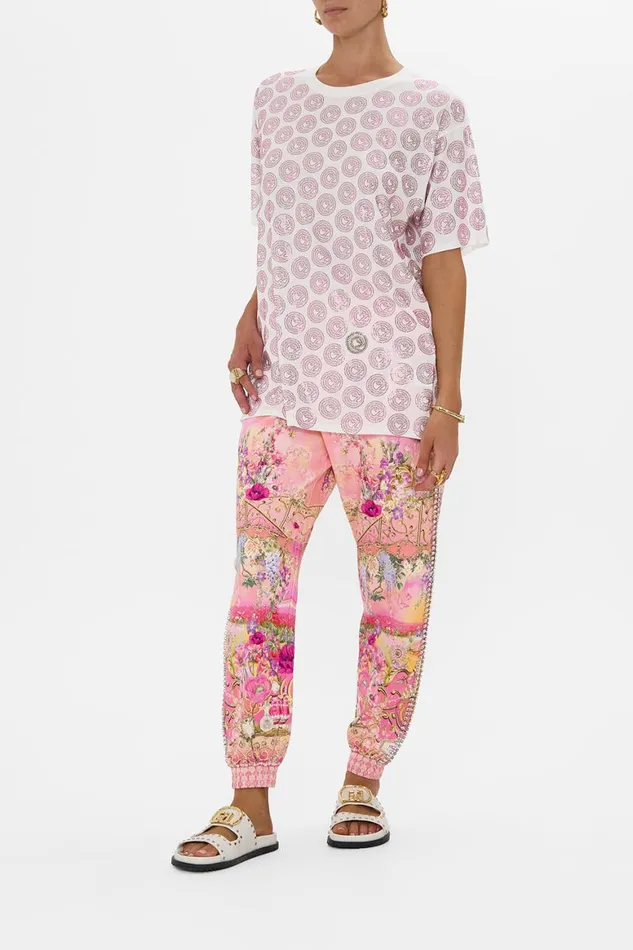 OVERSIZED BAND TEE 8211 WHITEPINK TOTALLY OZMOPOLITAN Totally Ozmopolitan Womens Camilla Tees