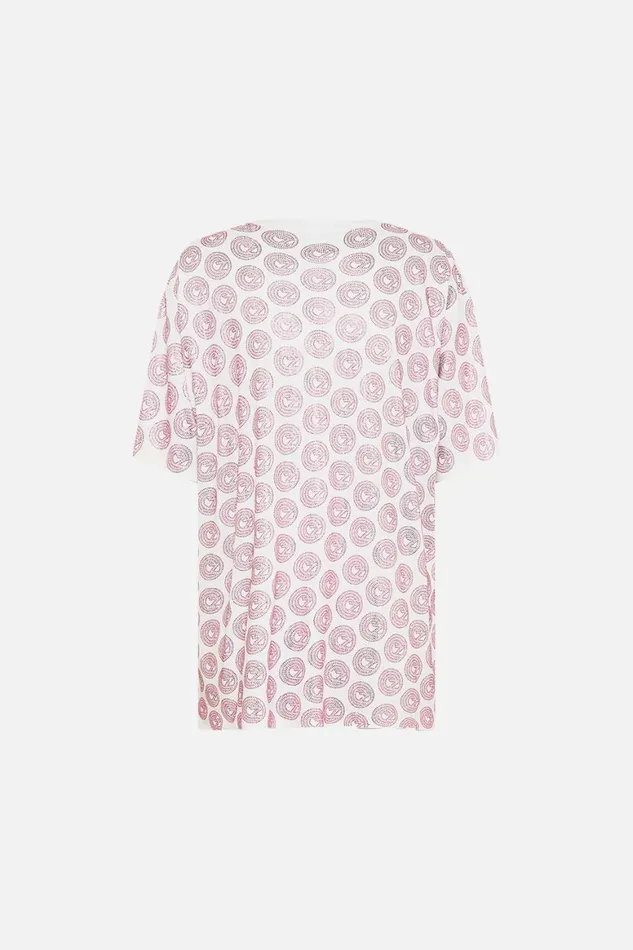OVERSIZED BAND TEE 8211 WHITEPINK TOTALLY OZMOPOLITAN Totally Ozmopolitan Womens Camilla Tees