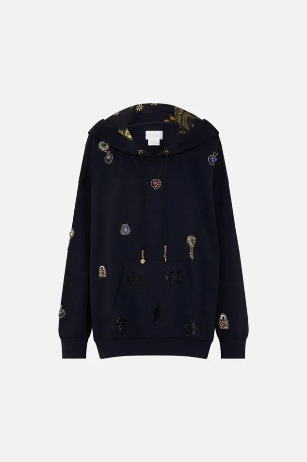 OVERSIZED EMBELLISHED BOYFRIEND HOODIE AMSTERGLAM Amsterglam Womens Camilla Knitwear