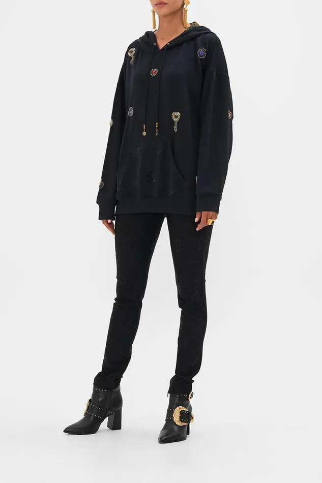 OVERSIZED EMBELLISHED BOYFRIEND HOODIE AMSTERGLAM Amsterglam Womens Camilla Knitwear
