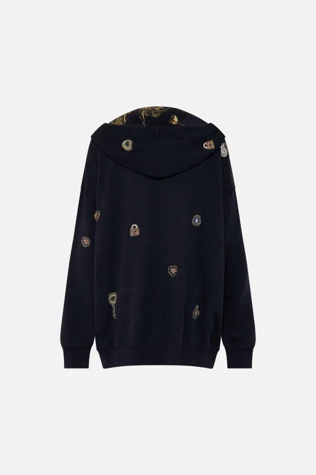 OVERSIZED EMBELLISHED BOYFRIEND HOODIE AMSTERGLAM Amsterglam Womens Camilla Knitwear