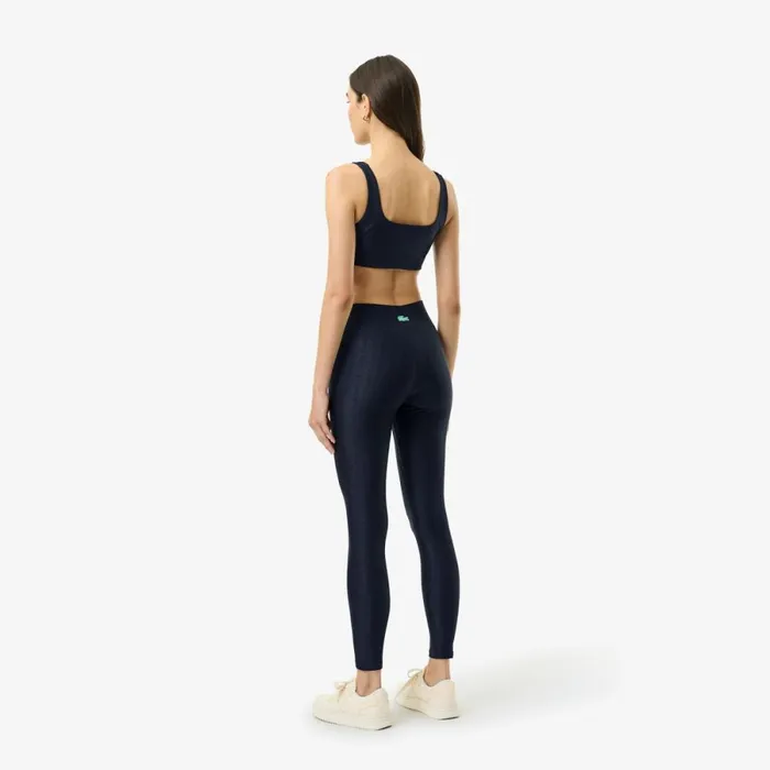 Pants and Leggings Women Lacoste Women039s Lacoste X Bandier Monogram Print Leggings Black 031