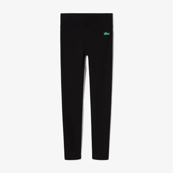 Pants and Leggings Women Lacoste Women039s Lacoste X Bandier Ribbed Leggings Black 031