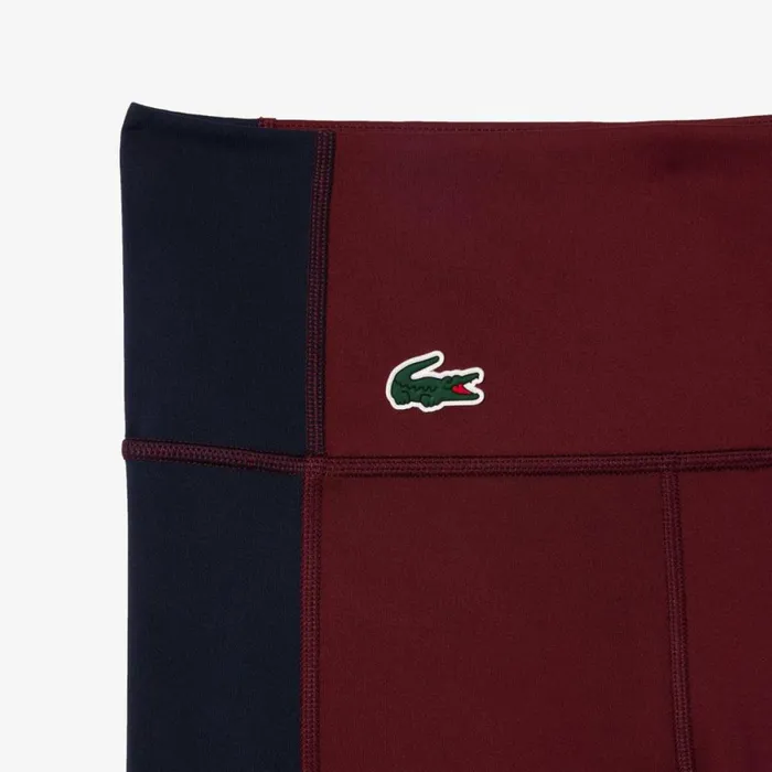 Pants and Leggings Women Lacoste Women039s Stretch Sport Leggings With Pockets Bordeaux Navy Blue Lgi