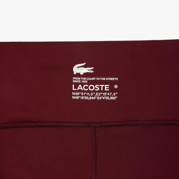 Pants and Leggings Women Lacoste Women039s Stretch Sport Leggings With Pockets Bordeaux Navy Blue Lgi