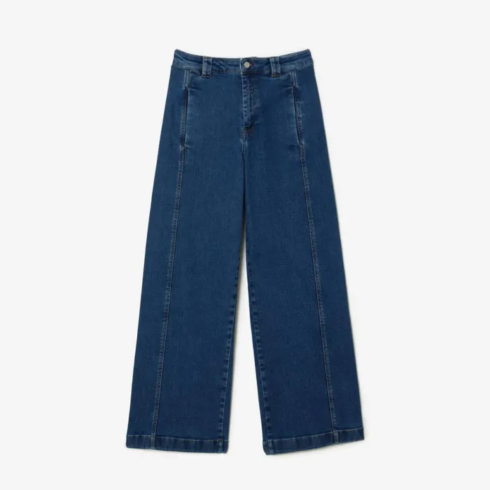 Pants and Leggings Women Lacoste Womens Stretch Denim Jeans Blue Chine 36l