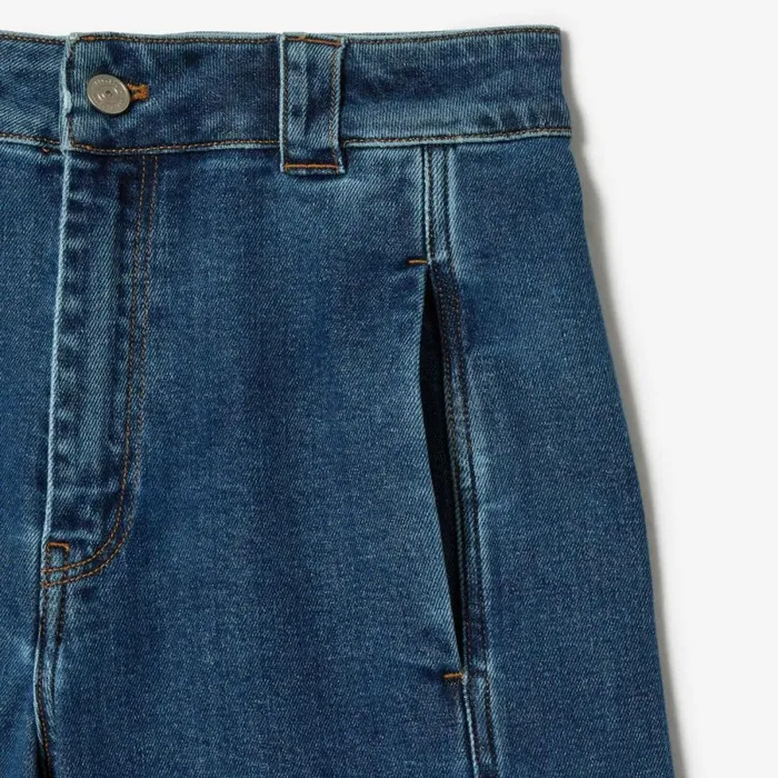 Pants and Leggings Women Lacoste Womens Stretch Denim Jeans Blue Chine 36l