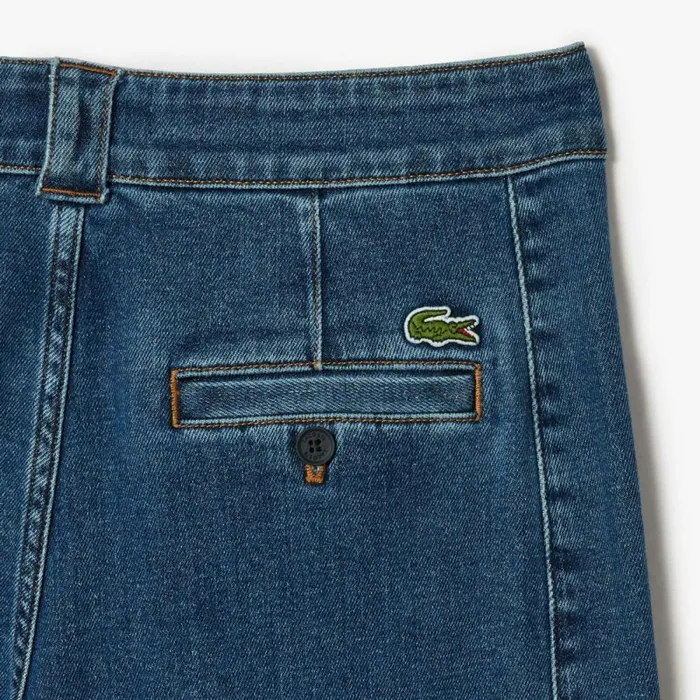 Pants and Leggings Women Lacoste Womens Stretch Denim Jeans Blue Chine 36l