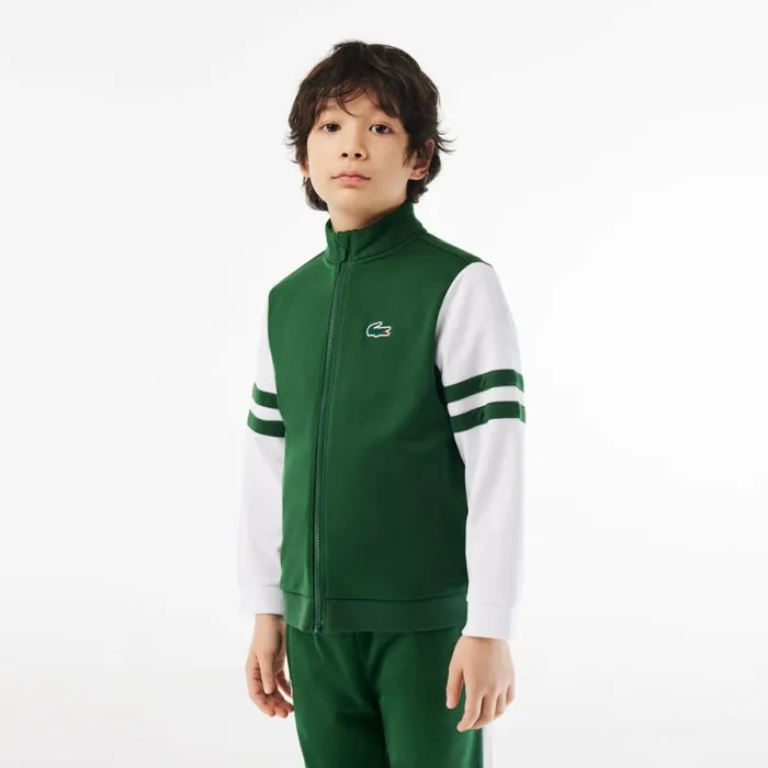 Pants and Shorts Kids Lacoste Kids039 Tennis Sweatsuit Green White 291