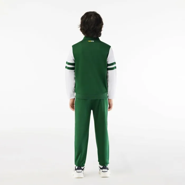 Pants and Shorts Kids Lacoste Kids039 Tennis Sweatsuit Green White 291