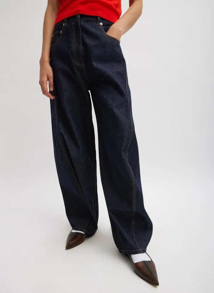 Pants and Shorts Women Tibi Indigo Denim Sid Jean