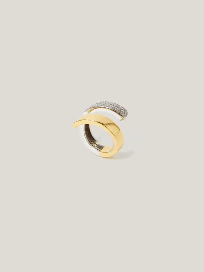 Pave Wrap Ring Gold Women Jigsaw Jewellery