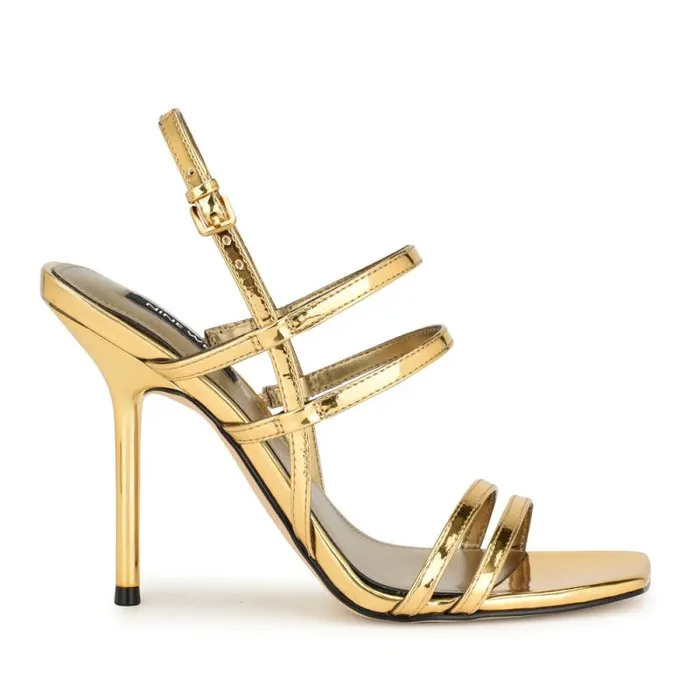 Penla Strappy Sandals Bronze Women Nine West Sandals