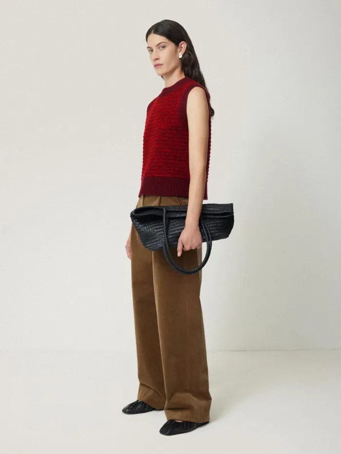 Perdi Knitted Tank Red Women Jigsaw Knitwear and Cashmere