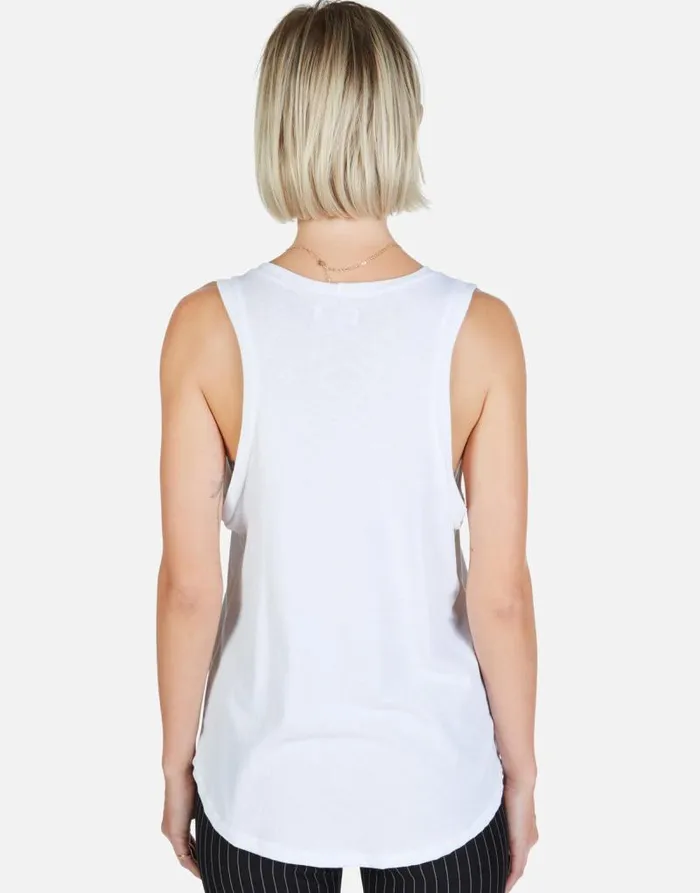 Peyton Rainbow Smudge Lip White Women Lauren Moshi Tanks