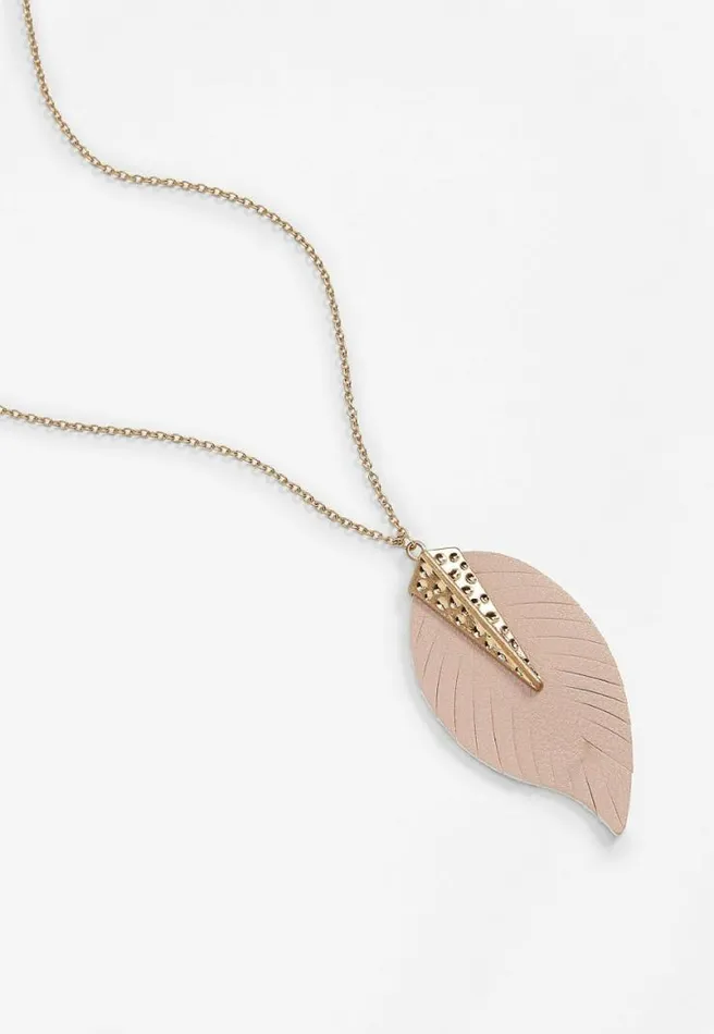 Pink Feather Necklace Women Maurices Jewelry