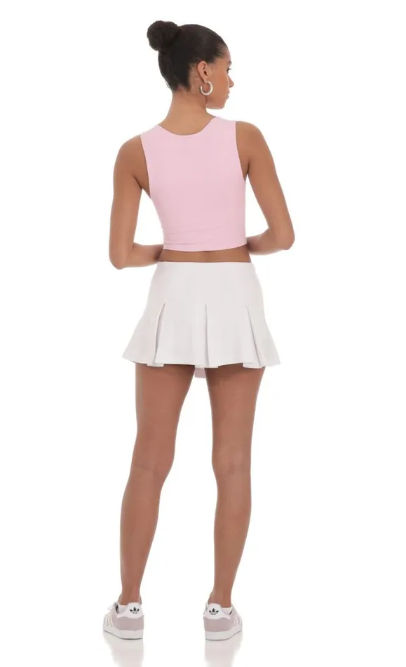 Pleated Skort White Women LUCY IN THE SKY Shorts