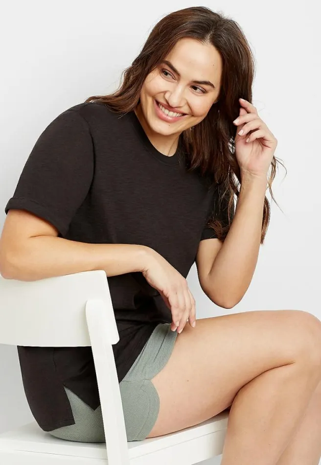 Plus Size 247 Boyfriend Crew Neck Tee Women Maurices Plus Tops