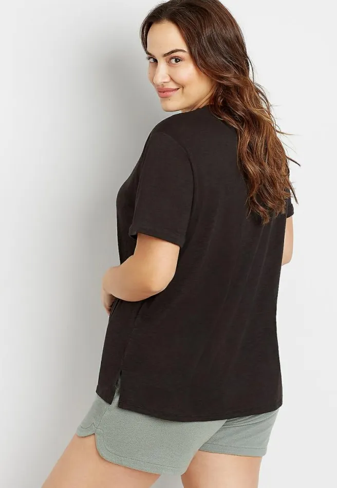 Plus Size 247 Boyfriend Crew Neck Tee Women Maurices Plus Tops