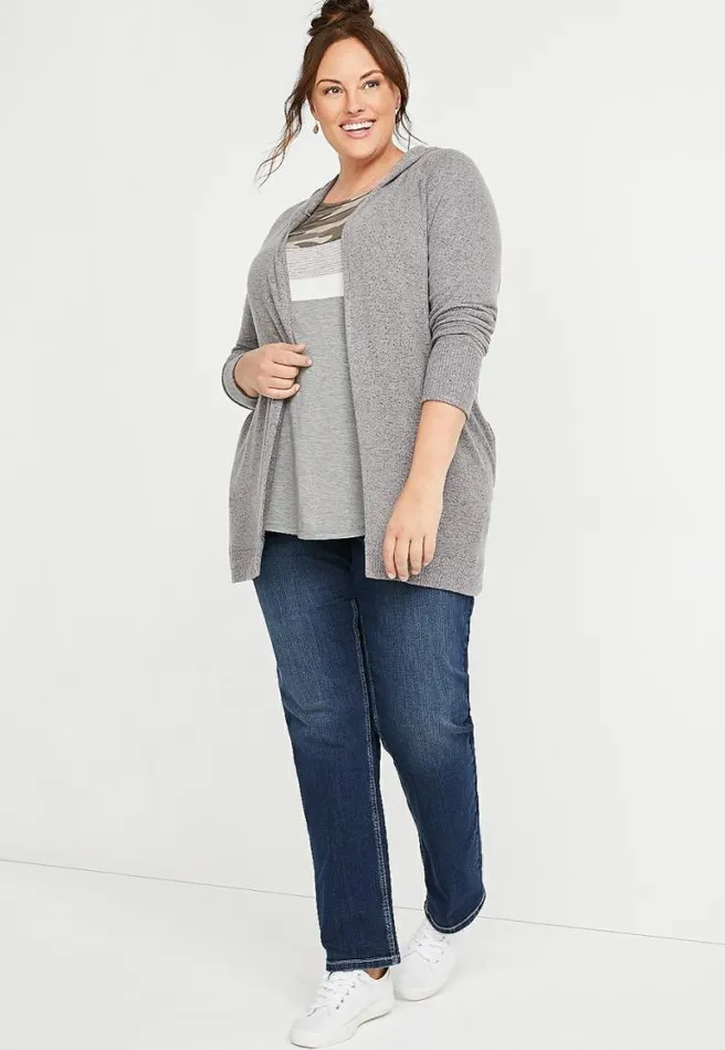 Plus Size 247 Gray Camo Striped Tank Top Women Maurices Plus Tops