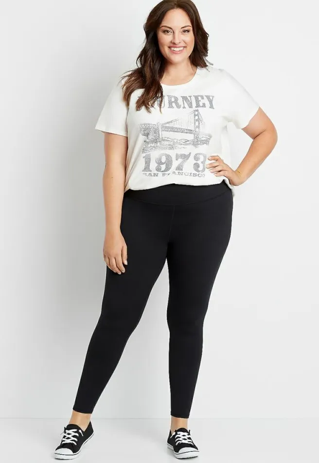 Plus Size High Rise Black Full Length Luxe Legging Women Maurices Plus Bottoms