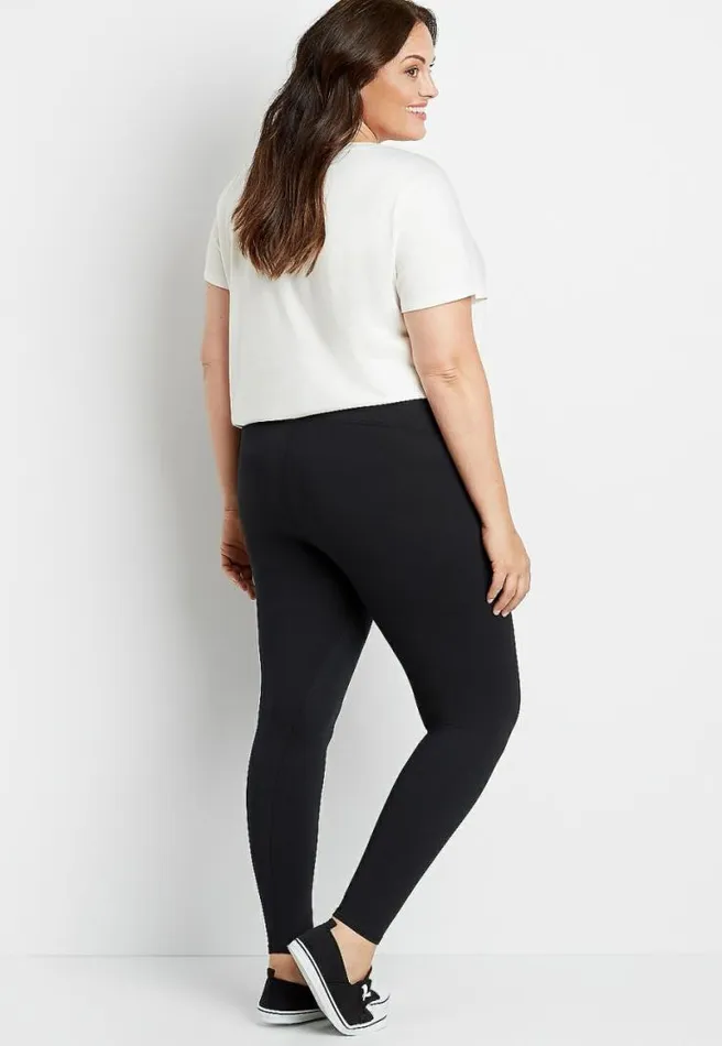 Plus Size High Rise Black Full Length Luxe Legging Women Maurices Plus Bottoms