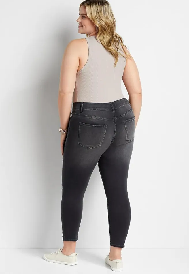 Plus Size Kancan High Rise Ripped Skinny Jean Women Maurices Plus Jeans