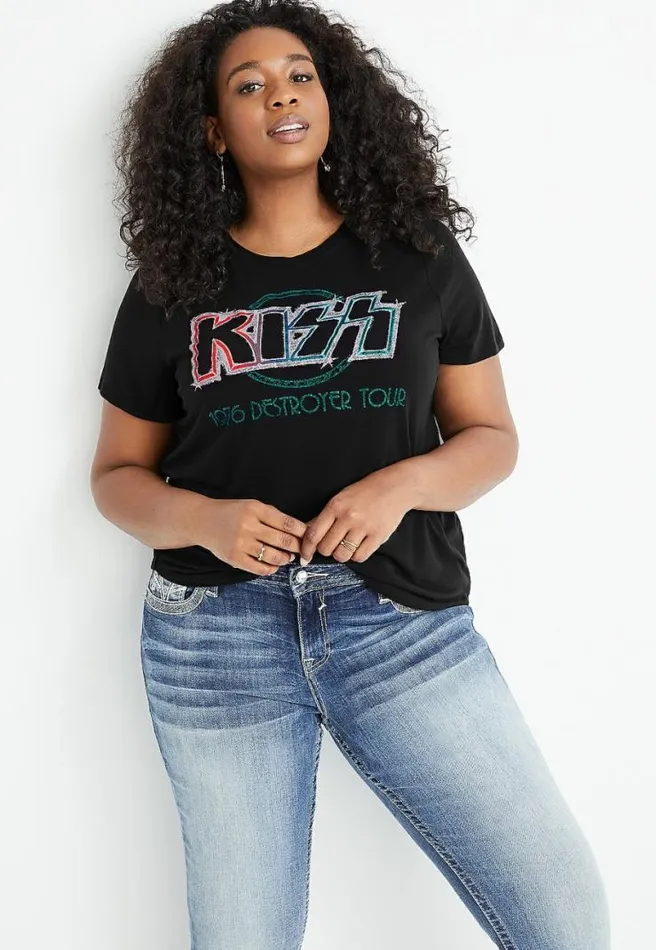 Plus Size Kiss Graphic Tee Women Maurices Plus Tops
