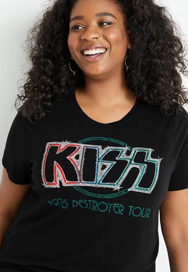 Plus Size Kiss Graphic Tee Women Maurices Plus Tops