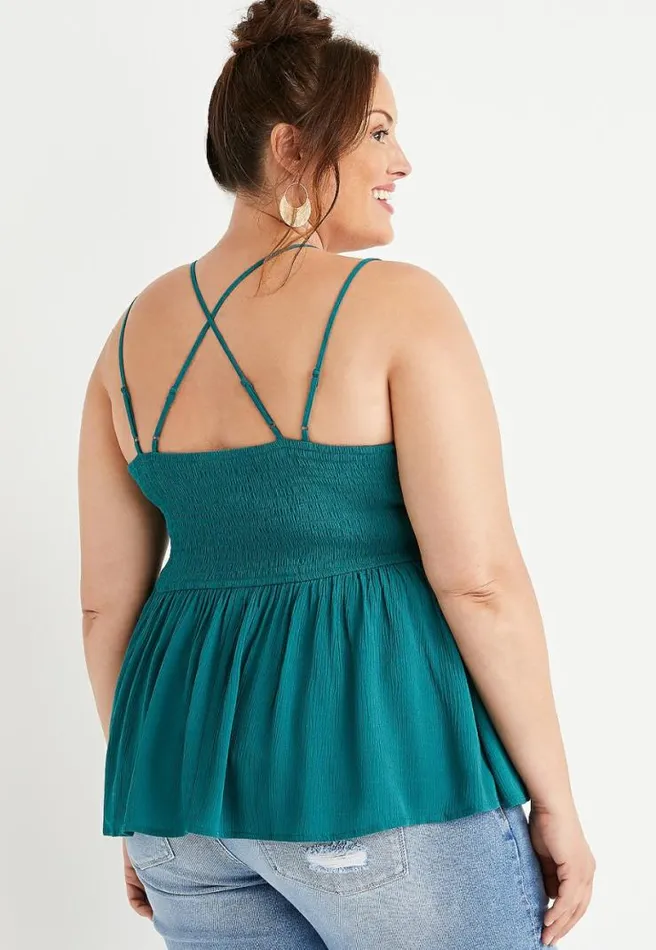 Plus Size Lace Top Babydoll Tank Top Women Maurices Plus Tops