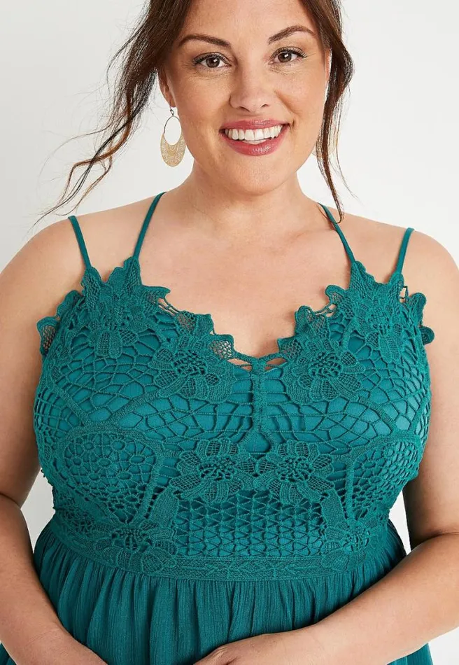 Plus Size Lace Top Babydoll Tank Top Women Maurices Plus Tops