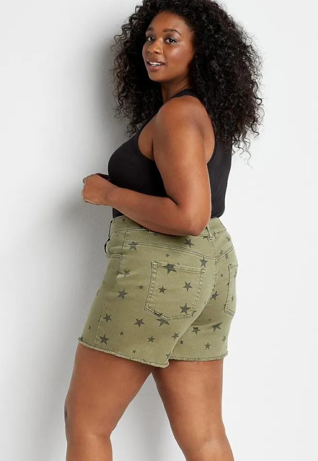 Plus Size Vintage Star Print 6In Short Women Maurices Plus Bottoms