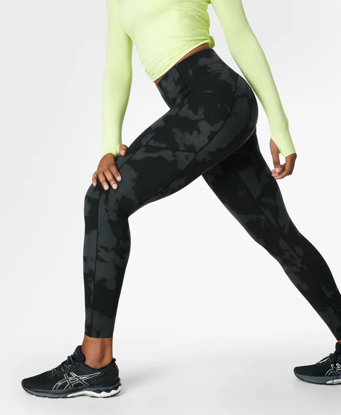 Pocketed Power Ultrasculpt HighWaisted Gym Leggings Black Fade Print 8211 Sweaty Betty Women