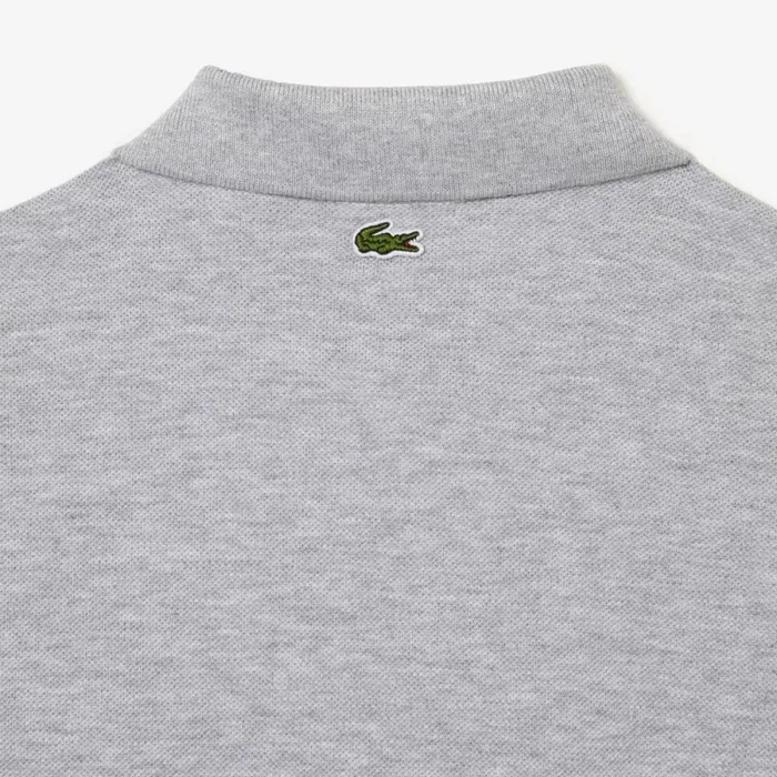 Polos Kids Lacoste Kids039 Cotton Piqu Print Polo Grey Chine Cca