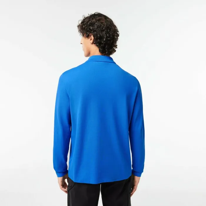 Polos Men Lacoste Men039s Long Sleeve Cotton Polo Blue Siy