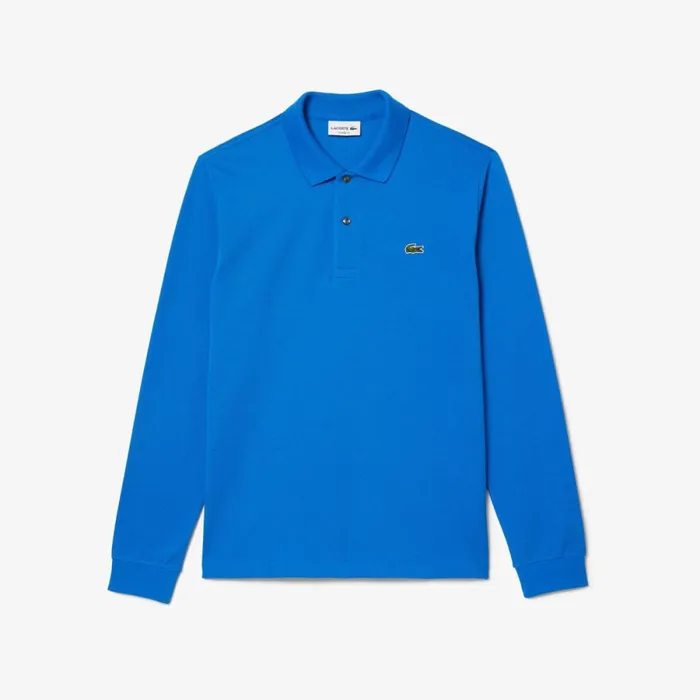 Polos Men Lacoste Men039s Long Sleeve Cotton Polo Blue Siy