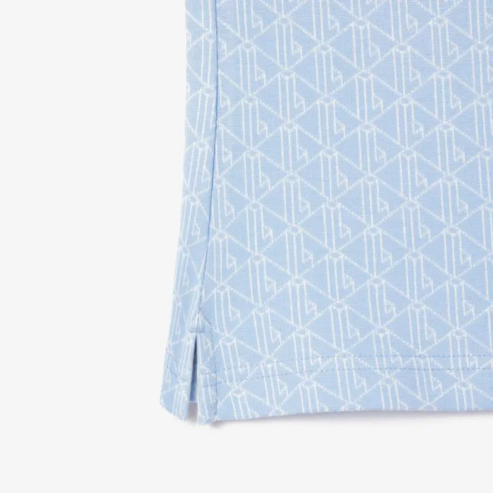 Polos Women Lacoste Women039s Slim Fit Monogram Polo Light Blue White Wb5