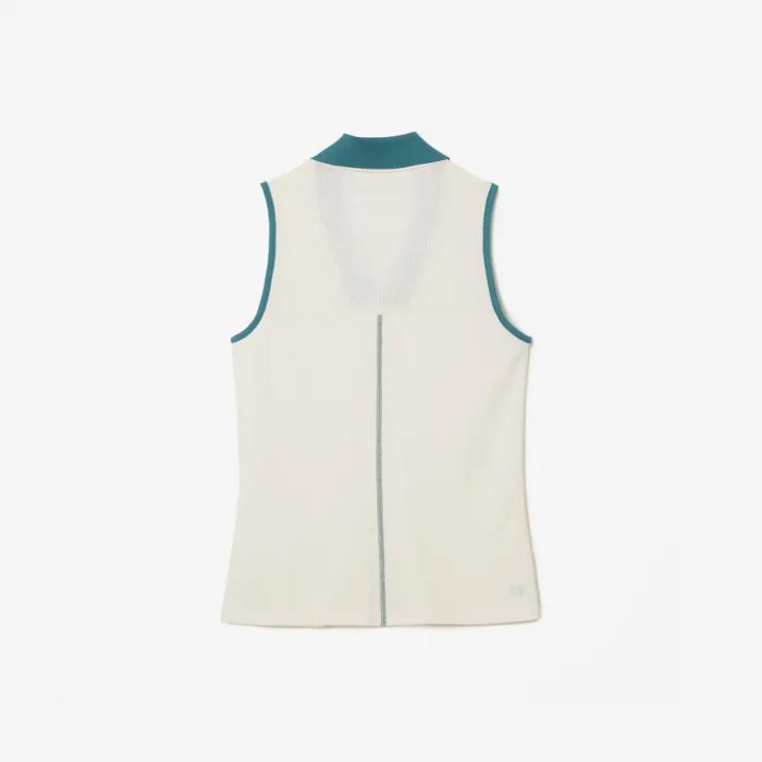 Polos Women Lacoste Women039s UltraDry Tennis Polo White Blue Iv9