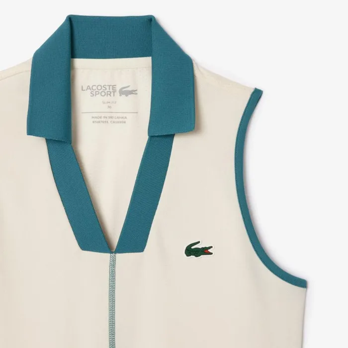 Polos Women Lacoste Women039s UltraDry Tennis Polo White Blue Iv9