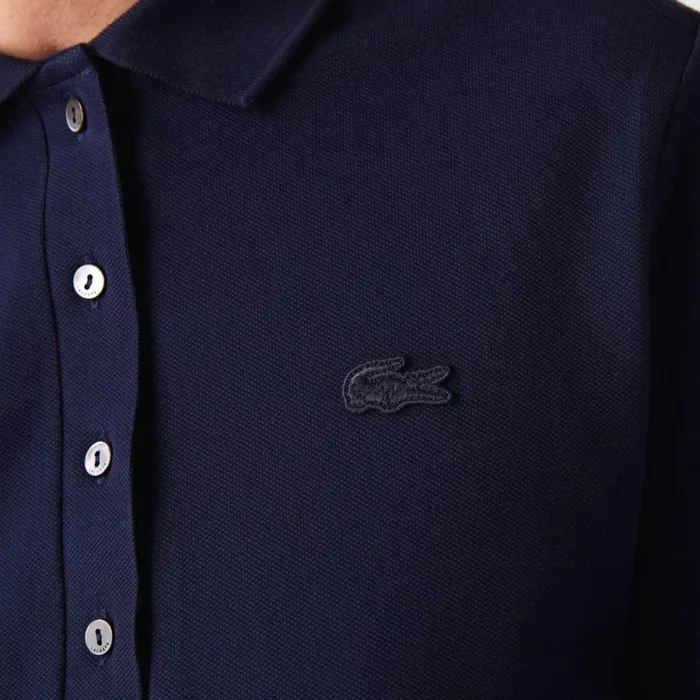 Polos Women Lacoste Womens Slim Fit Stretch Piqu Polo Navy Blue 166