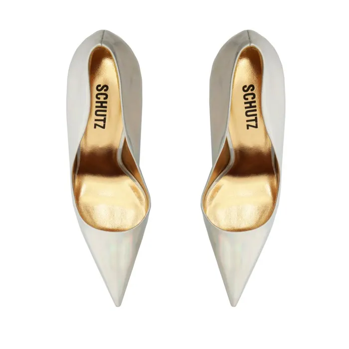 Pumps Firenze Pump Holographic Silver Schutz Shoes Pumps