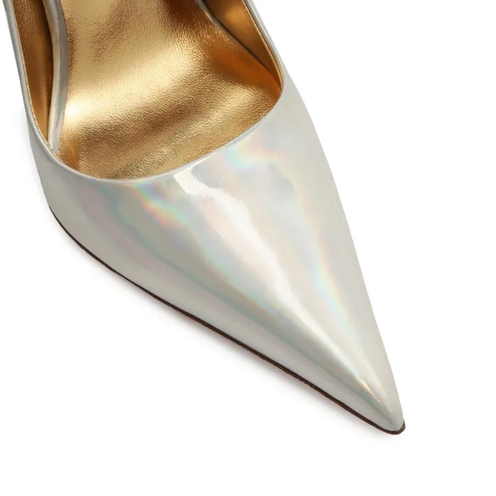 Pumps Firenze Pump Holographic Silver Schutz Shoes Pumps