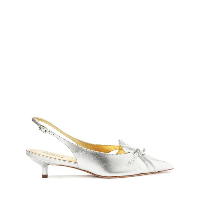 Pumps Zane Leather Pump Silver Schutz Shoes Pumps