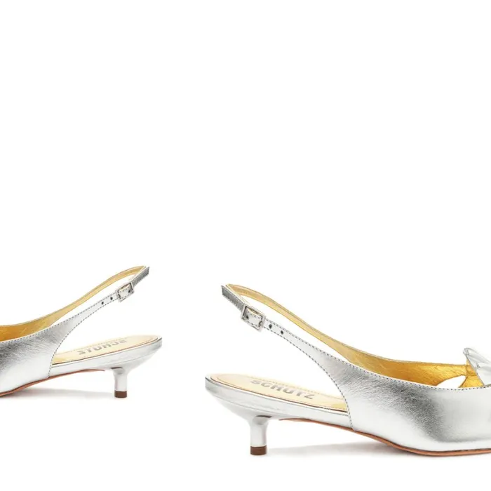 Pumps Zane Leather Pump Silver Schutz Shoes Pumps