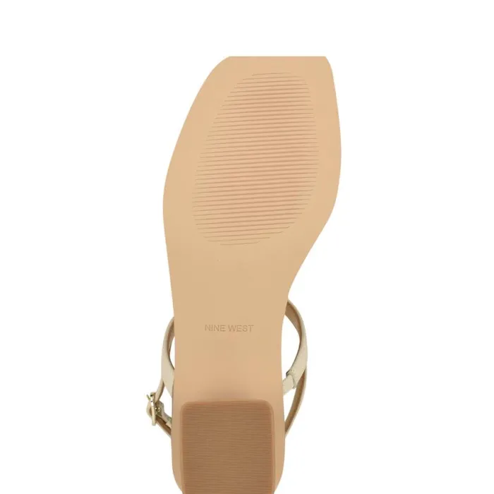 Purdy Block Heel Sandals Ivory Women Nine West Heels Purdy Block Heel Sandals Ivory Women Nine West Heels