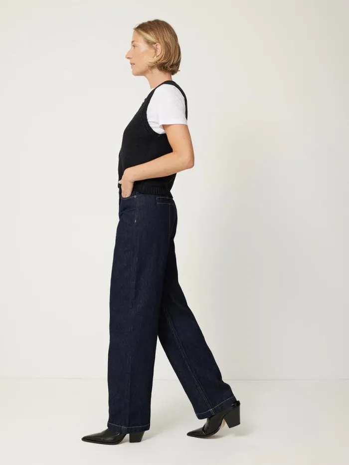 Pure Cotton Knitted Waistcoat Black Women Jigsaw Knitwear and Cashmere