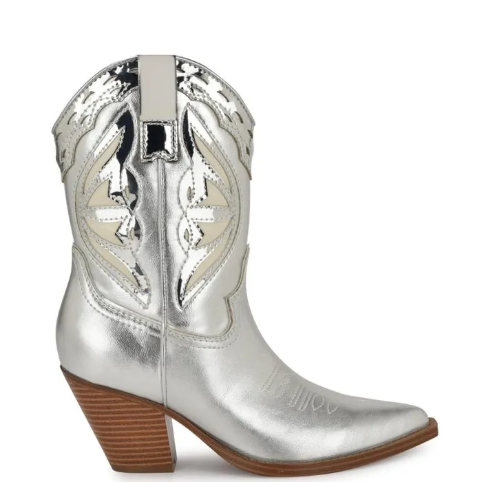 Puzz Western Booties Blackwhite Women Nine West Boots and Booties