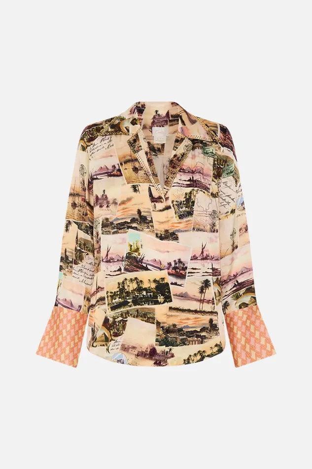 PYJAMA SHIRT MILLAS GOT MAIL Millas Got Mail Womens Camilla Long Sleeve Tops
