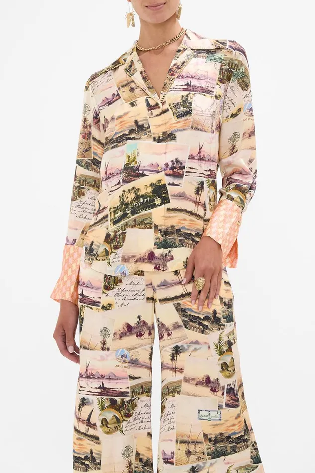 PYJAMA SHIRT MILLAS GOT MAIL Millas Got Mail Womens Camilla Long Sleeve Tops