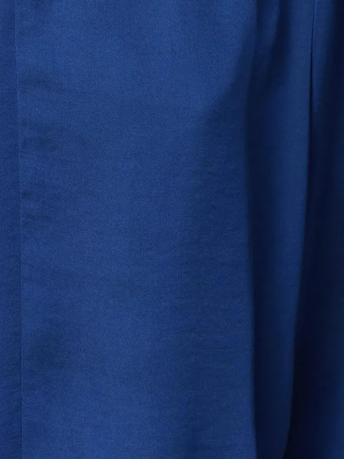 Recycled Satin Ruffle Top Blue Women Jigsaw Shirts and Tops